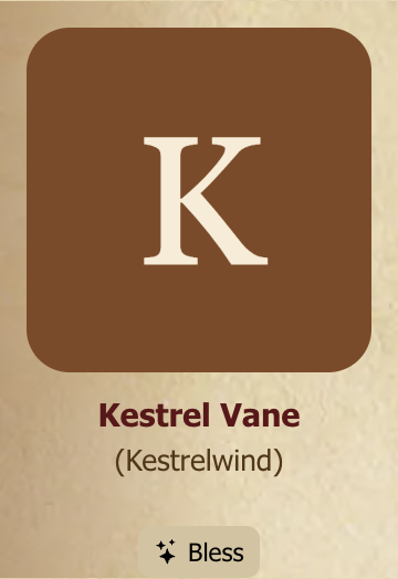 Writing as Kestrel Vane: her postbit in the reply box shows the effects still active on her.