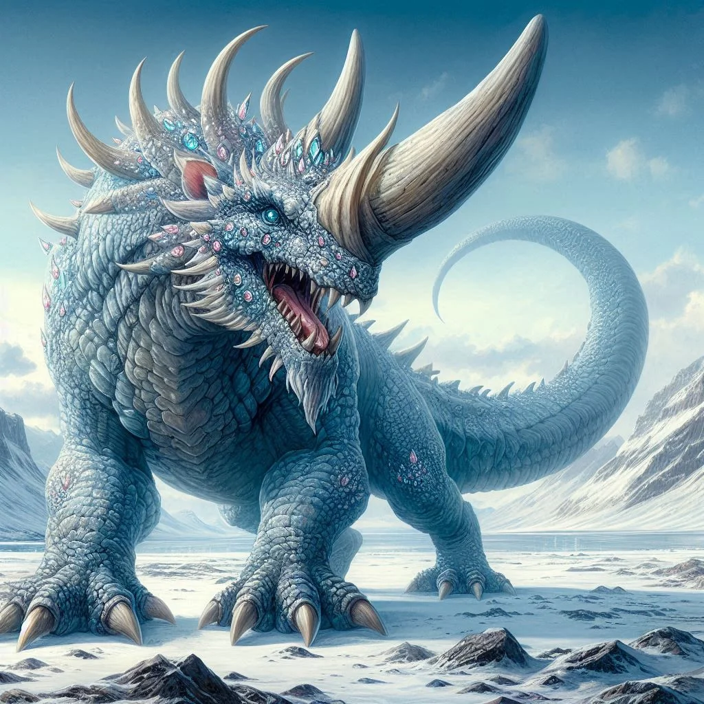 r/pathfinder_lfg - An Icegem Drake hunts on the Ashkiangar Tundra